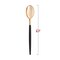 Gold with Black Handle Moderno Disposable Plastic Dinner Spoons (240 Spoons)